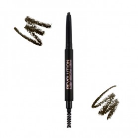 Makeup Revolution Duo Brow Pencil Dark Brown 0.15g