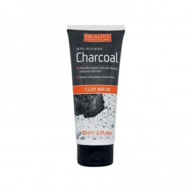 Beauty Formulas - Clay Mask with activated Charcoal in 2 steps