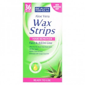 Beauty Formulas - Face and bikini line wax strips - Aloe Vera