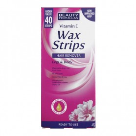 Beauty Formulas - Legs and Body wax strips - Vitamin E 40 uds.