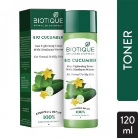 Biotique Bio Cucumber Pore Tightening Toner with Himalayan Waters for Normal to Oily Skin (120ML)
