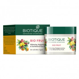 Biotique Bio Fruit Whitening and De-pigmentation Face Pack for All Skin Types(75Gm)