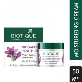 Biotique Bio Saffron Youth Dew Visibly Ageless Moisturizer For All Skin Types (50GM)